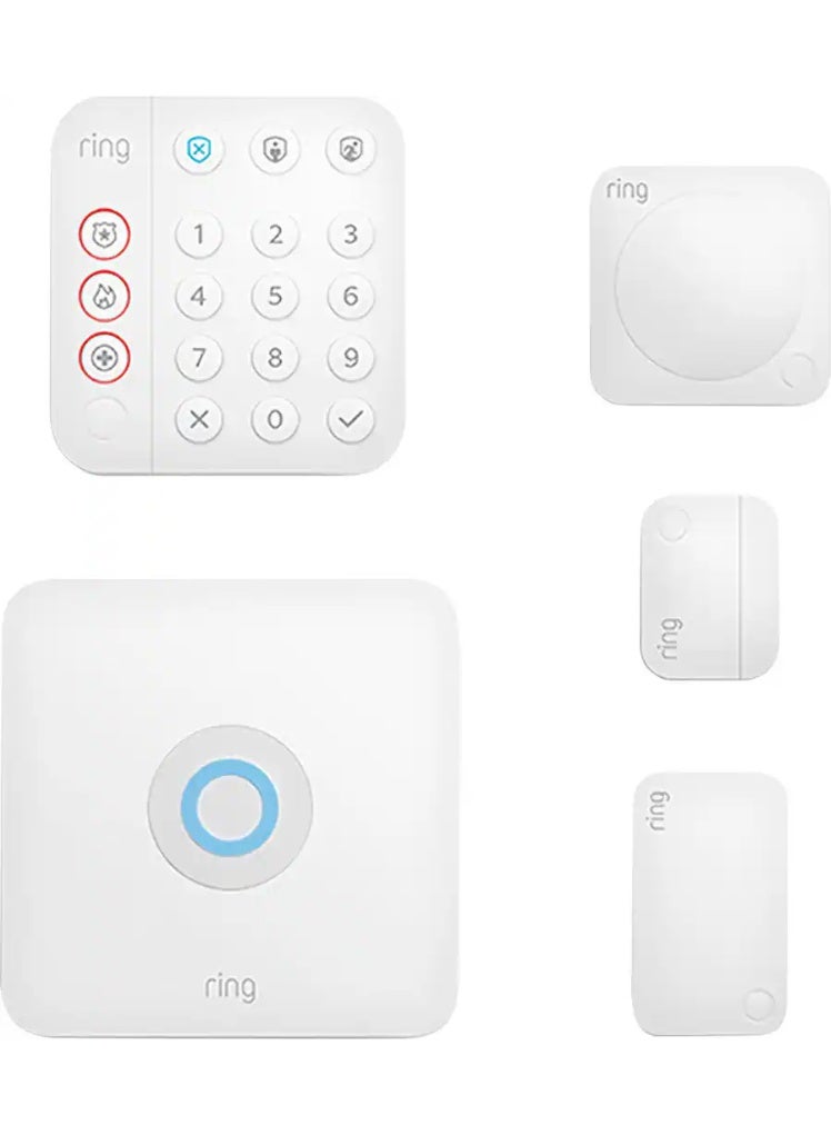 Ring Alarm Security Kit - 2nd Gen, 5‑Piece Smart Home Security System with Base Station, Keypad, Motion Detector, Contact Sensor & Range Extender – Works with Alexa – Model 4K11SZ‑0EN0 - Image 1